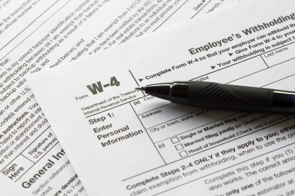 income tax witholding form