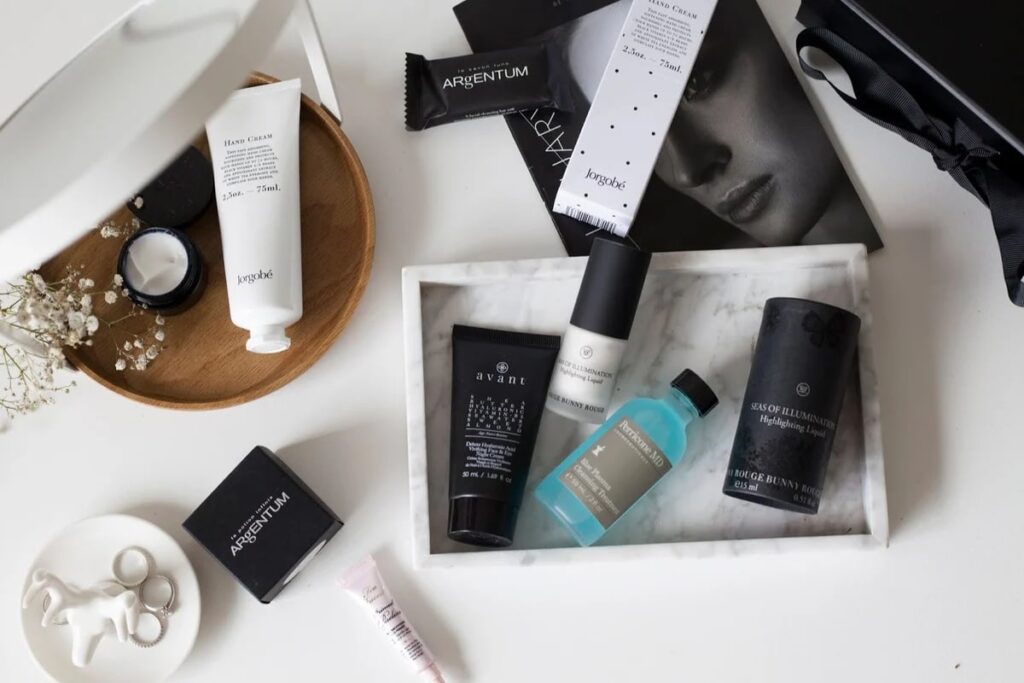 subscription boxes—skin care products.